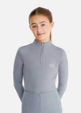 Aztec Diamond Young Rider Long Sleeve Baselayer Ash Blue