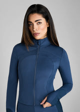 Aztec Diamond Define cropped fitted Jacket Azul