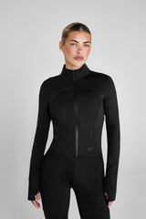 Aztec Diamond Define cropped fitted Jacket Black