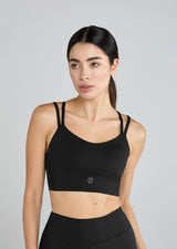 Aztec Diamond Bonded Sports Bra Black