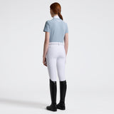Cavalleria Toscana Damen Turniershirt S/S perforated Jersey Inserts hellblau FS25