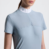 Cavalleria Toscana Damen Turniershirt S/S perforated Jersey Inserts hellblau FS25