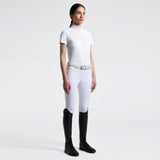 Cavalleria Toscana Damen Turniershirt S/S Perforated Inserts FS26 White