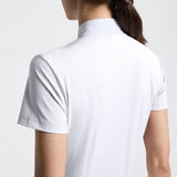 Cavalleria Toscana Damen Turniershirt S/S Perforated Inserts FS26 White