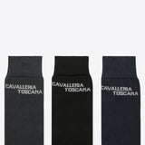 Cavalleria Toscana Socken Jacquard Logo 3 Pack FS26 Schrift