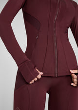 Aztec Diamond fitted Jacket Cherry