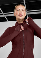 Aztec Diamond fitted Jacket Cherry