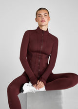 Aztec Diamond fitted Jacket Cherry