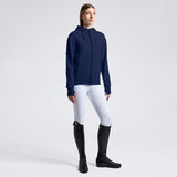Cavalleria Toscana Damen Pullover Diagonal Zip Hoodie Navy FS25