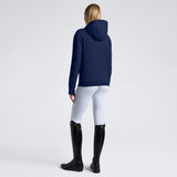 Cavalleria Toscana Damen Pullover Diagonal Zip Hoodie Navy FS25