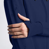 Cavalleria Toscana Damen Pullover Diagonal Zip Hoodie Navy FS25