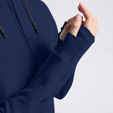 Cavalleria Toscana Damen Pullover Diagonal Zip Hoodie Navy FS25