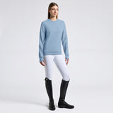 Cavalleria Toscana Damen Pullover Diagonal Crew Neck Hellblau FS25