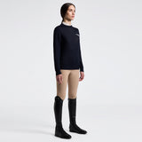 Cavalleria Toscana Damen Pullover Merino Crew Neck FS26 Blue
