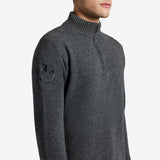 Cavalleria Toscana Herren Lambswool Half Zip Grey HW24
