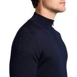 Cavalleria Toscana Herren Merinos Half Zip Turtleneck Sweater Navy FS25