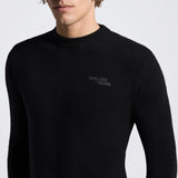 Cavalleria Toscana Herren Pure Wool Crew Neck Sweater HW26 Black