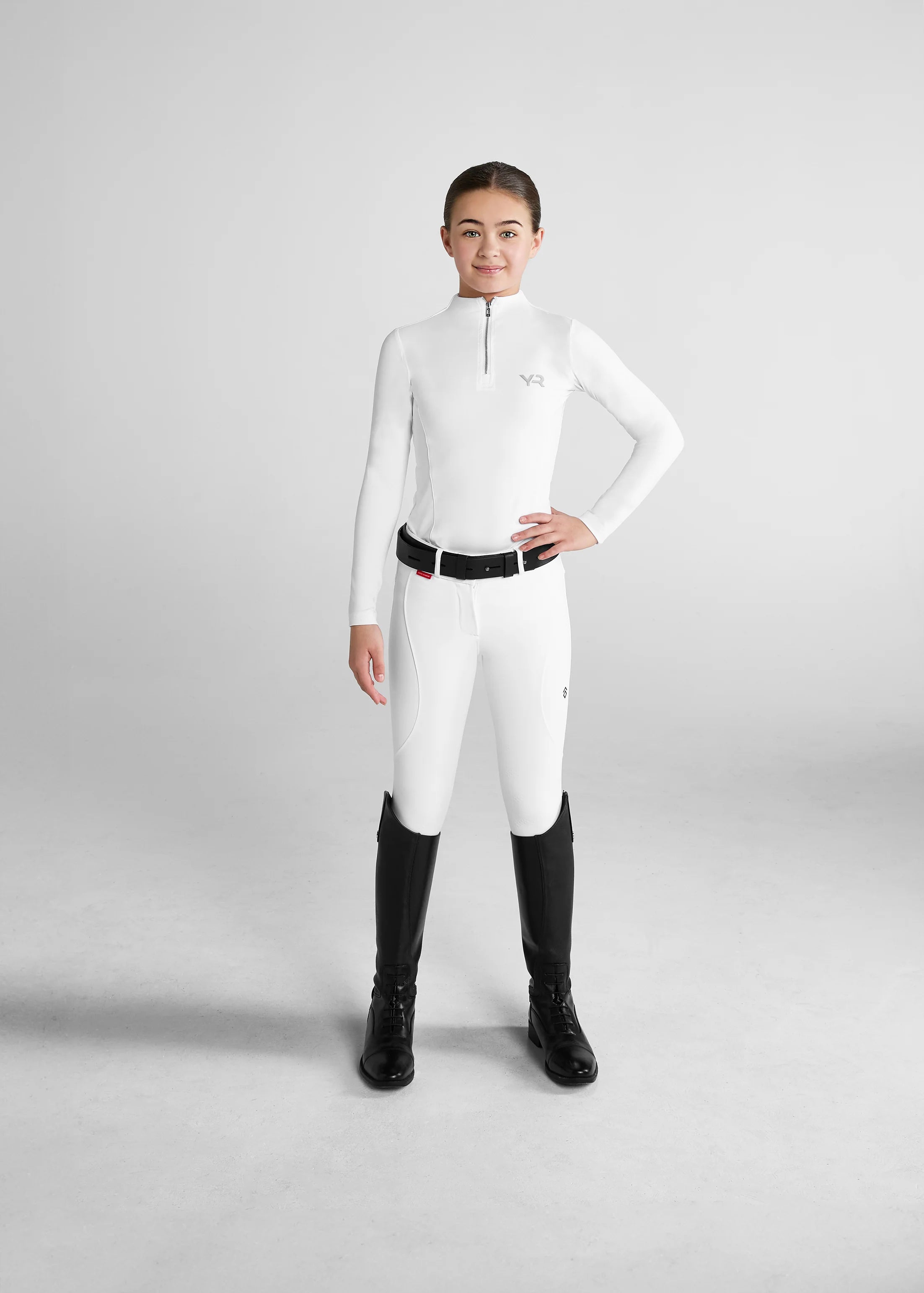 Aztec Diamond Young Rider Long Sleeve Baselayer White – Steigbügel München