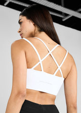 Aztec Diamond Bonded Sports Bra White