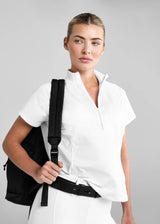 Aztec Diamond short sleeve Mesh Shirt White