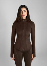 Aztec Diamond fitted Jacket Mocha