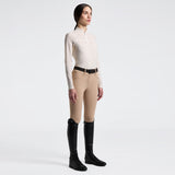 Cavalleria Toscana Damen Shirt L/S Perforated Inserts L/S FS26 Light Beige