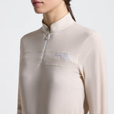 Cavalleria Toscana Damen Shirt L/S Perforated Inserts L/S FS26 Light Beige