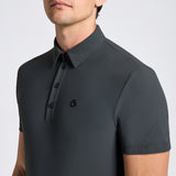 Cavalleria Toscana Herren Jersey S/S Training Polo dunkelgrau F/S25