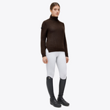 Cavalleria Toscana Turtleneck Merino Wool Sweater dark chocolate