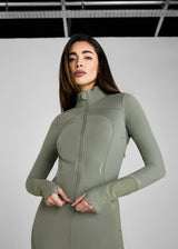 Aztec Diamond Define cropped fitted Jacket Sage