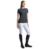 Cavalleria Toscana Damen Jersey T-Shirt w/3D Logo grau FS25