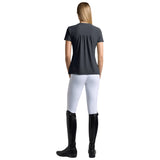 Cavalleria Toscana Damen Jersey T-Shirt w/3D Logo grau FS25