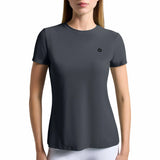 Cavalleria Toscana Damen Jersey T-Shirt w/3D Logo grau FS25