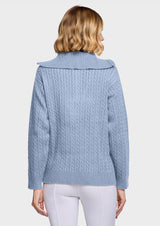 Samshield Damen Pullover Suzanne Twisted L/S HW26 Cashmere Blue
