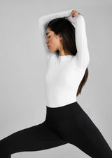 Aztec Diamond Premium Longsleeve Sculpt Top White