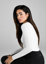 Aztec Diamond Premium Longsleeve Sculpt Top White