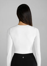 Aztec Diamond Premium Longsleeve Sculpt Top White