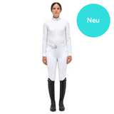 Cavalleria Toscana Damen Turniershirt Langarm Jersey L/S Button white