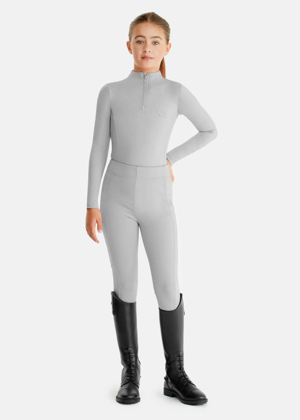 Aztec Diamond Young Rider Long Sleeve Baselayer Grey