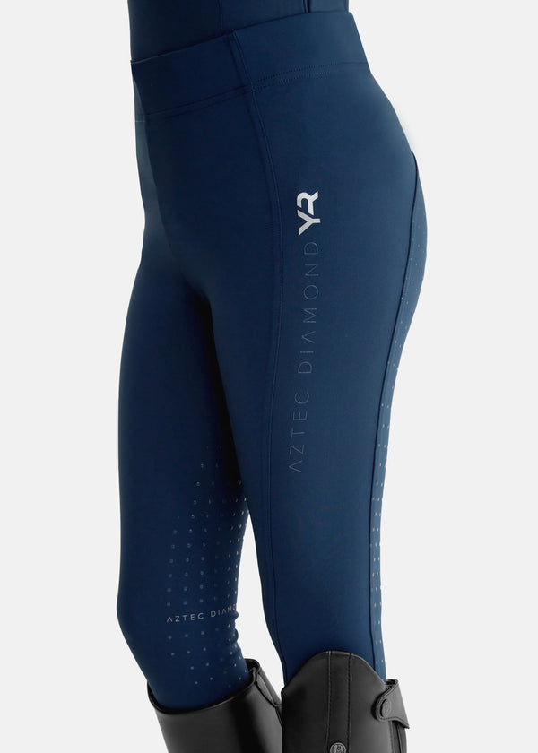 Aztec Diamond Young Rider Full Seat leggins Navy