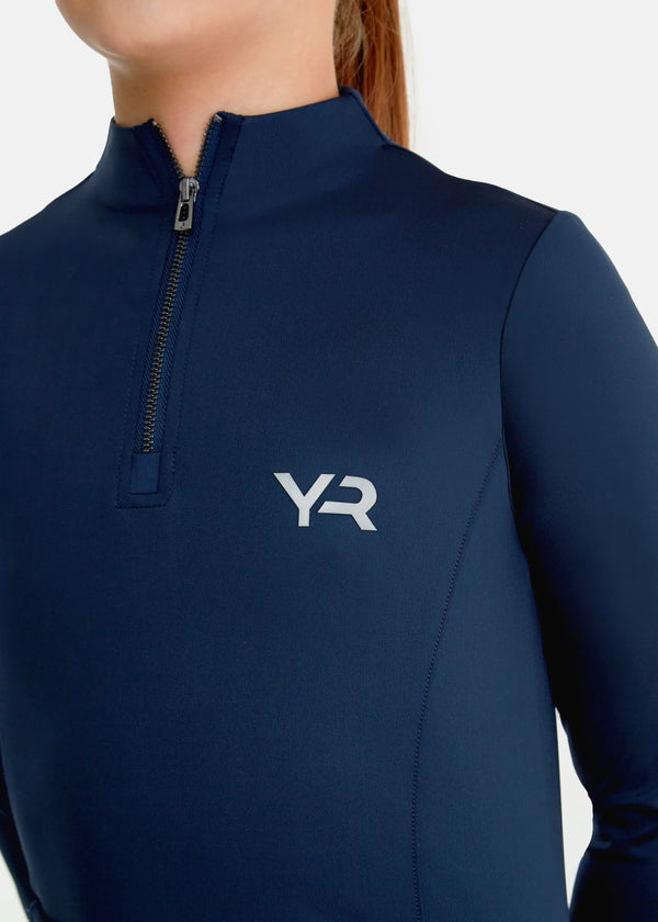 Aztec Diamond Young Rider Long Sleeve Baselayer Navy