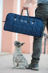 Mattes Hundebett Samt Navy/ Lammfell Navy HW25