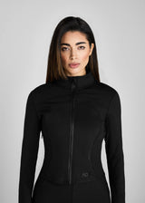 Aztec Diamond Define cropped fitted Jacket Black