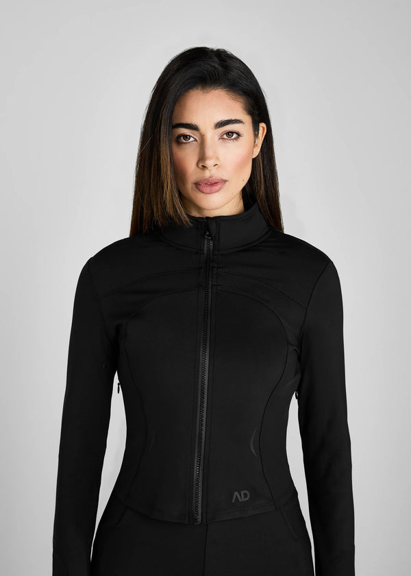 Aztec Diamond Define cropped fitted Jacket Black