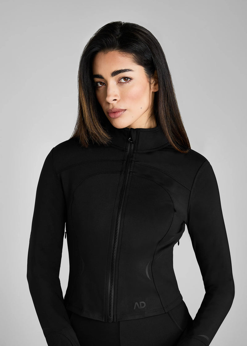 Aztec Diamond Define cropped fitted Jacket Black