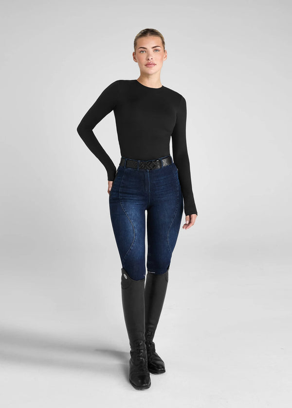 Aztec Diamond Premium Longsleeve Sculpt Top Black