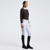 Cavalleria Toscana Damen Turniershirt L/S Perforated Inserts HW26 Cacao