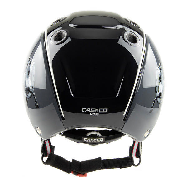 Casco Kinderreithelm Nori schwarz-grau glossy