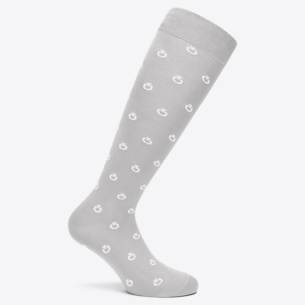 Cavalleria Toscana Socken Mini CT Jacquard Logo LightGrey/ White HW25