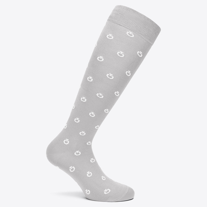 Cavalleria Toscana Socken Mini CT Jacquard Logo LightGrey/ White HW25